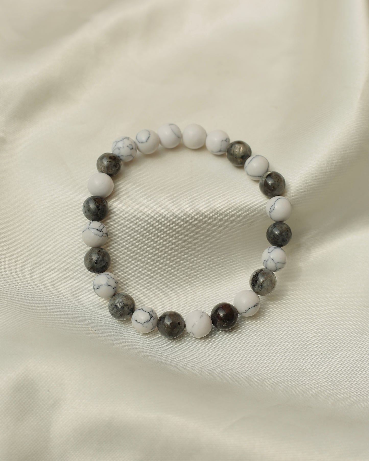 Bracelet Howlite & Larvikite